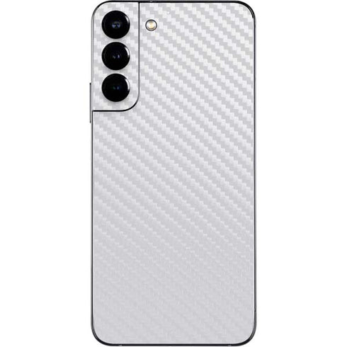 White Carbon Fiber Specialty Texture Material Galaxy S22 Plus Skin